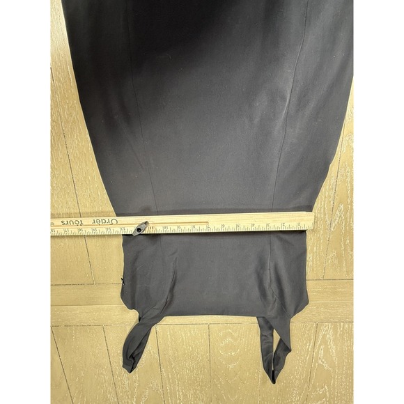 French Connection Black Dress size 4 Sheath Pencil Square Neck Knee Length - Picture 4 of 11